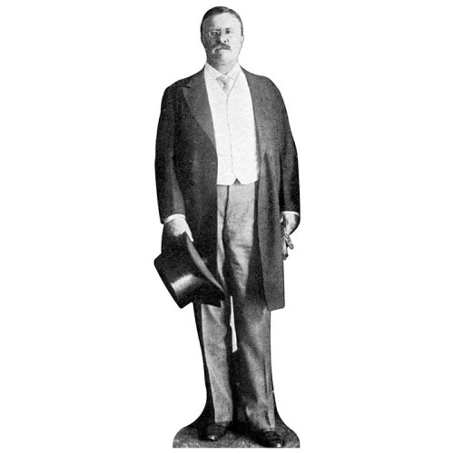 Theodore Roosevelt Holding Hat Cardboard Cutout