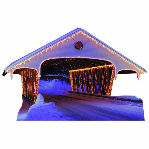 Christmas Covered Bridge Cardboard Cutout