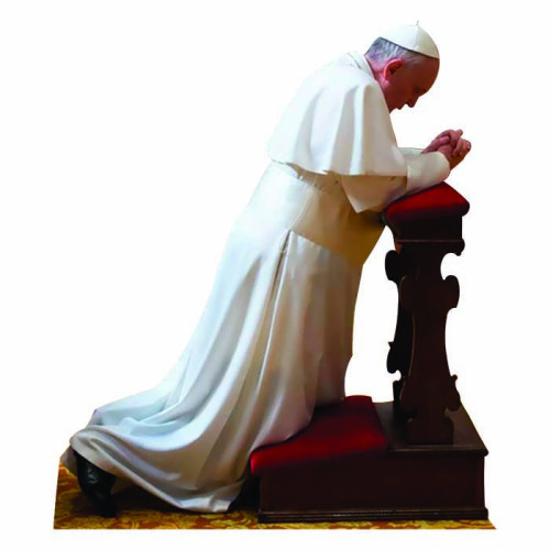 Pope Francis Praying Cardboard Cutout