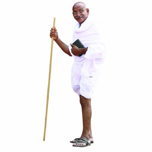 Gandhi With Walking Stick Cardboard Cutout  Gandhi With Walking Stick Cardboard Cutout
