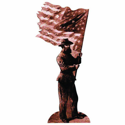 Union Soldier with flag Cardboard Cutout 