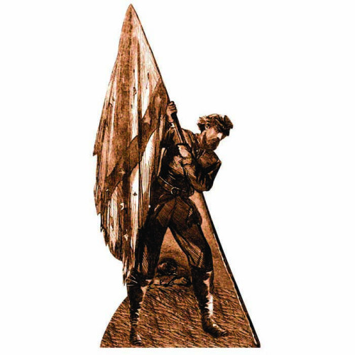Confederate Soldier With Flag Cardboard Cutout 