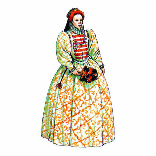 Queen Elizabeth I Illustration Cardboard Cutout