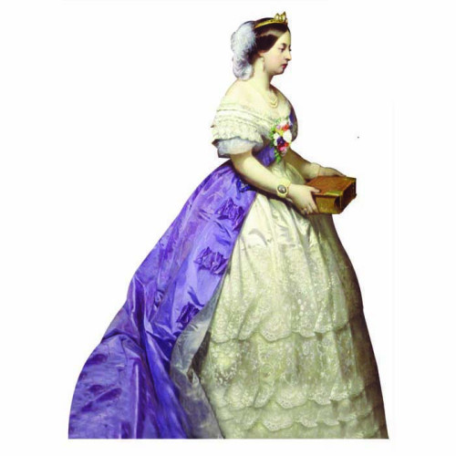 Queen Victoria White Dress Cardboard Cutout