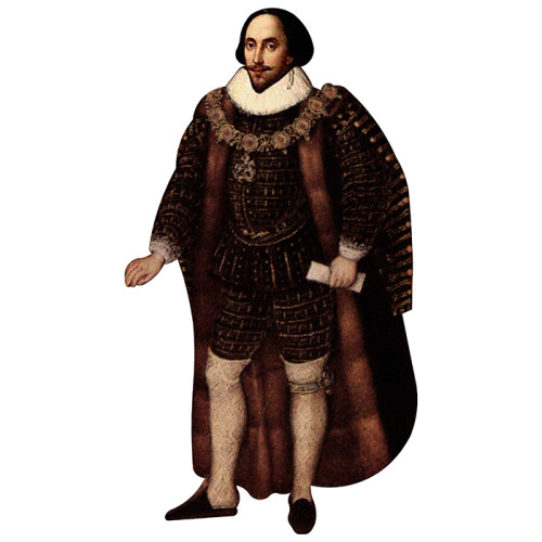 William Shakespeare Wearing Cape Cardboard Cutout William Shakespeare Wearing Cape Cardboard Cutout