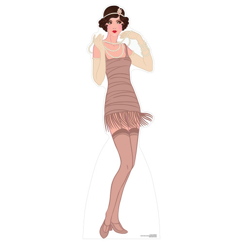 Brown Flapper Cardboard Cutout Brown Flapper Cardboard Cutout