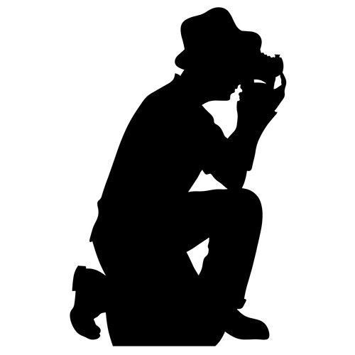Photographer Silhouette Cardboard Cutout