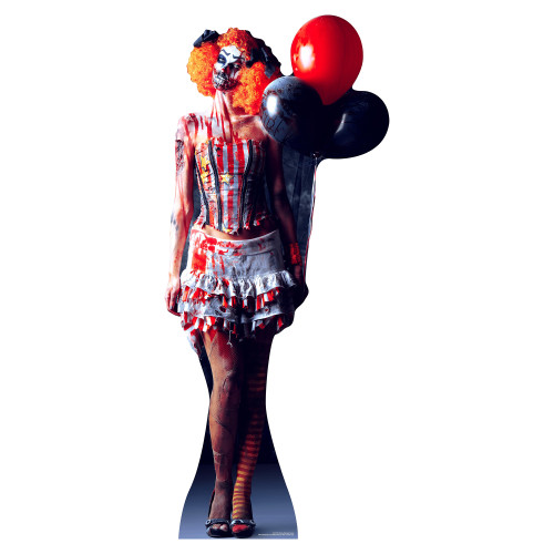 IT IS A VERY Scary Female Clown Cardboard Cutout