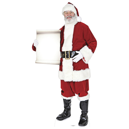 Santa with Small Sign Cardboard Cutout