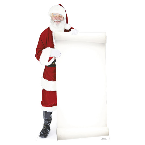 Santa w Large Sign Board Cardboard Cutout
