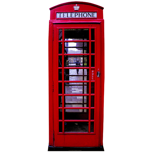 English Phone Booth Cardboard Cutout