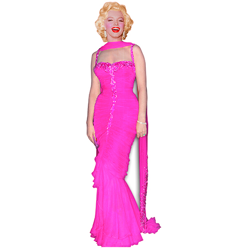 Marilyn Monroe Pink Gown Cardboard Cutout