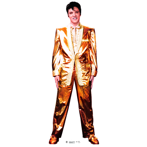 Elvis Presley Gold Lame Cardboard Cutout