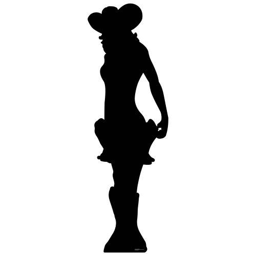 Cowgirl Ready To Draw Silhouette Cardboard Cutout Cowgirl Ready To Draw Silhouette Cardboard Cutout