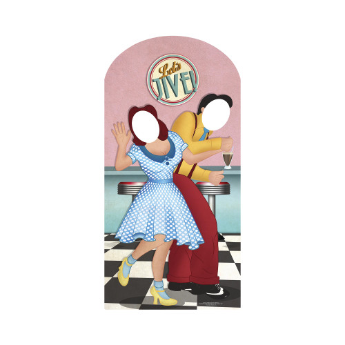 1950s Lets Jive Stand In Cardboard Cutout 1950s Lets Jive Stand In Cardboard Cutout