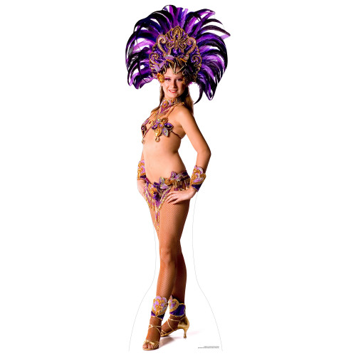 Carnival Purple Peacock babe Cardboard Cutout Carnival Purple Peacock babe Cardboard Cutout