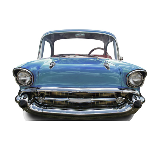 Blue Car Small Stand In Cardboard Cutout Blue Car Small Stand In Cardboard Cutout